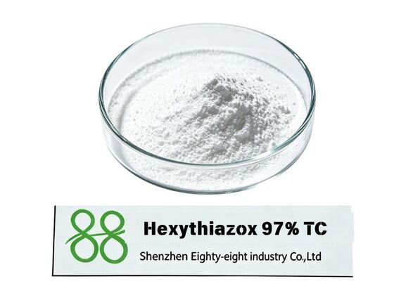 Intermédiaire de pesticide Hexythiazox 97 % TC de qualité supérieure, matière première de base pour produire des formulations EC, WP, SC pour les agrumes, les pommes, le coton et les légumes de serre, propriété chimique stable, grand stock