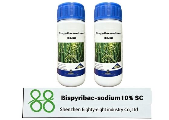 Bispyribac-sodium 10% SC Pyrimidinylcarboxylate Herbicide Systémique Sélectif en Suspension Concentrée, Désherbant Post-levée pour Digitaire Sanguine, CAS 125401 92 5 98%TC Bispyribac Sodium Herbicide