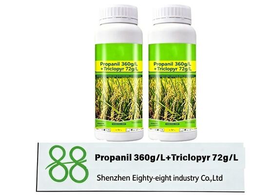 Propanil 360g/L + triclopyr 72g/L SC Herbicide composé post-émergence pour la lutte contre les mauvaises herbes mixtes du paddy de riz