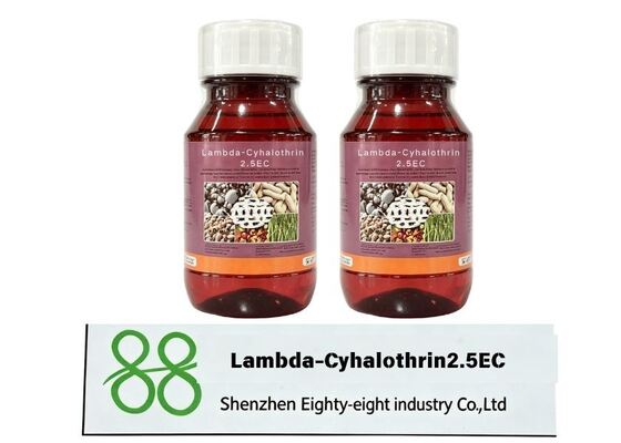 Insecticide concentré émulsifiable Lambda-cyhalothrine 2,5% EC de haute qualité, fourni directement par un fabricant chinois d'agrochimie, prix de gros compétitif, options d'emballage flexibles