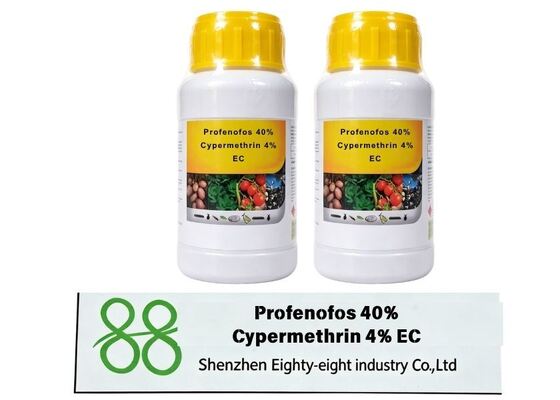 Profenofos 40% + cyperméthrine 4% CE Insecticide composé pour les vers à bosse, les chenilles et le contrôle des ravageurs suceurs sur le coton, les légumes et les cultures de champ Profenofos 720g\L CE Organique C11H15BrClO3PS