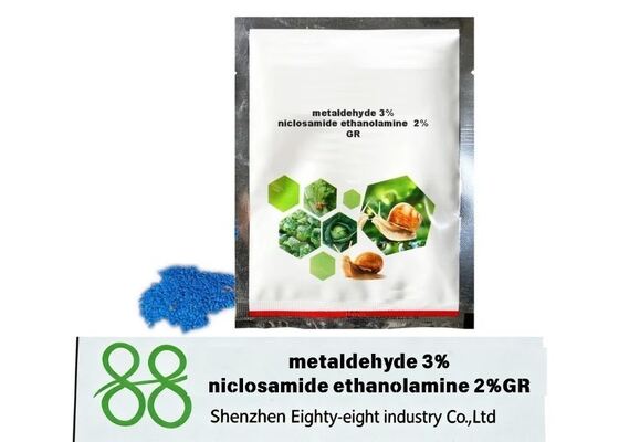 Molluscicide composé de métaldéhyde 3% + niclosamide éthanolamine 2% GR, granulés tueurs d'escargots et de limaces pour le contrôle des ravageurs agricoles et de jardin, CAS 108-62-3, 6% GR métaldéhyde