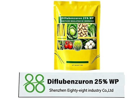 Diflubenzuron 25% WP régulateur de croissance des insectes en poudre humidifiable pour le contrôle des larves de lépidoptères