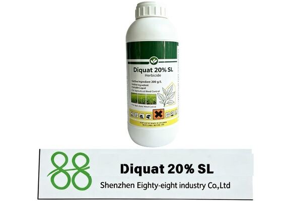 20% Diquat SL herbicide liquide soluble, tue rapidement les mauvaises herbes annuelles, dessiccant pour cultures à usage agricole, emballage personnalisable disponible. Herbicides liquides de contrôle des mauvaises herbes Diquat 20% SL 85 00 7
