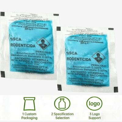 Bromadiolone 0,005% appât tueur de rats naturel rodenticide bloc rodenticide cire bloc tueur de rats médicaments sûrs pour lutter contre les ravageurs Rodenticide bloc - alimentation unique tueur de rats poison pour la maison, le jardin et l'entrepôt
