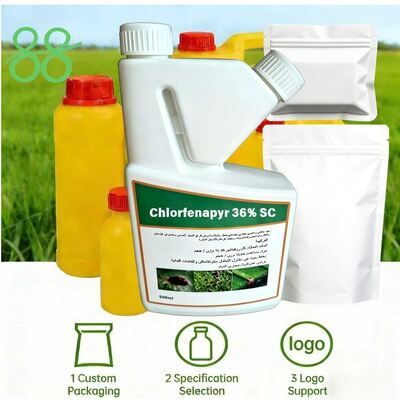 High purity Chlorfenapyr 360g/L SC (CAS: 122453-73-0), broad-spectrum insecticide and miticide with contact & stomach action. Blocks mitochondrial energy production, controls resistant mites, thrips