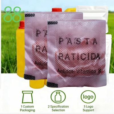 tuer les rats Pellet Bait 0,005% Bromadiolone largement utilisé pour le contrôle des rongeurs sur les terres agricoles, les entrepôts, les bâtiments et les installations publiques. entrepôts et prévention quotidienne des parasites.