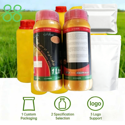 Utilisation d'herbicide sélectif liquide soluble de composé organique 2,4-D + MCPA 67,5% SL pour l'élimination des mauvaises herbes à feuilles larges dans les champs de céréales, prix compétitif en usine, commande en gros et emballage personnalisé acceptables.