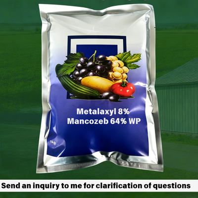 Metalaxyl 8% Mancozeb 64% WP Compound poudre humidifiable Fungicide, systémique et pesticide à contact pour le contrôle de la mildiou tardive sur les fruits et légumes