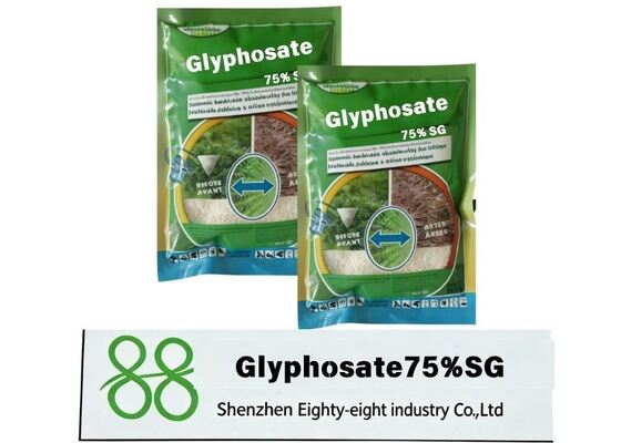 Granule d'herbicide systémique de haute qualité Glyphosate 75% SG, absorbée par les parties vertes des mauvaises herbes et transmise aux racines, tue complètement les rhizomes et les systèmes racinaires, large spectre de mauvaises herbes