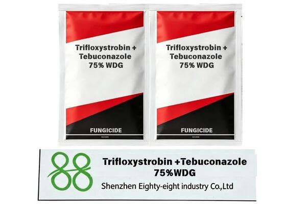 trifloxystrobine tébuconazole 75% WDG, fongicide composé en granulés dispersibles dans l'eau, lutte contre les taches foliaires des cultures, fongicide strobilurine triazole, produit agrochimique de lutte contre les maladies des vergers