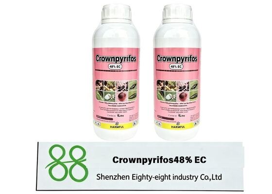 Insecticide concentré émulsifiable de chlorpyrifos à 48 %, tueur de parasites agricoles à action de contact rentable, vente en gros en vrac d'usine et service d'emballage personnalisé OEM disponible