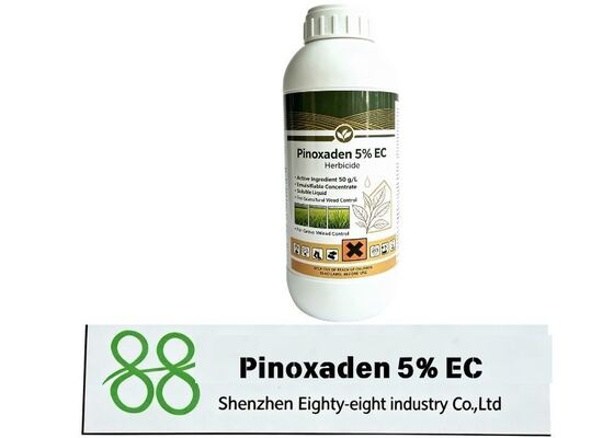Pinoxaden 5% EC herbicide agrochimique, lutte post-levée des graminées adventices, largement utilisé dans la protection des cultures de blé et d'orge. Pinoxaden 5% EC liquide de désherbage CAS 243973-20-8