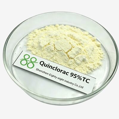 Quinclorac 95 % TC (CAS : 84087-01-4) Poudre technique d'herbicide, approvisionnement d'usine chinoise, étiquetage personnalisé OEM ODM, matière première de haute pureté pour le contrôle des mauvaises herbes dans les rizières