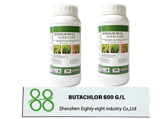 L'herbicide de fermeture du sol à longue durée de vie Butachlor 600g/L EC, supprime la germination des mauvaises herbes avant leur apparition, offre une protection constante contre les herbes des granges et les mauvaises herbes aquatiques pour les plantations de riz.