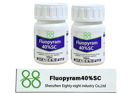 Fluopyram 40% SC, produit agrochimique agricole, efficace contre la moisissure en poudre, la botrytis et les nématodes végétaux, adapté à la pulvérisation des feuilles et au traitement du sol.