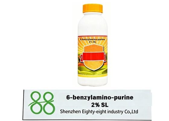 1. 6-Benzylamino-Purine 2% SL Régulateur de croissance des plantes Promouvoir la division cellulaire Augmenter le taux de maturation des fruits 2. Haute activité 6-Benzylamino-Purine 2% SL PGR